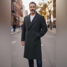 Josef Freed - Sophisticated Dark Gray Men's Trench Coat Men's Trench Coat price