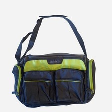 Eddie Bauer First Adventure Messenger Diaper Bag Gray Lime Unisex Messenger Bag price