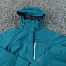 Columbia Jacket Womens XS Blue Omni Tech Omni Heat Windbreaker Waterproof Coat Women's Raincoat price