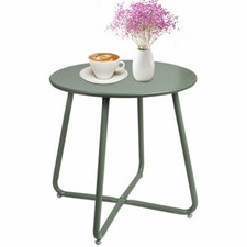 CERBIOR Metal Tray End Table, Round Sofa Side Table for Bedroom  Living Room Sofa Side Table price