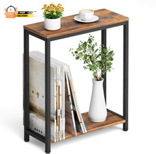 Narrow Small Side Table for Small Space, 2 Tier Sofa Skinny End T Sofa Side Table price