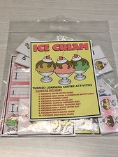 ICECREAM-THEMED Learning Activities Package LAMINATED preschool Daycare Preschool Education Software price