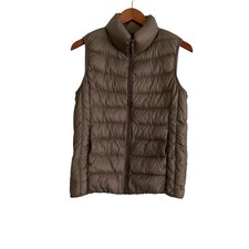 Uniqlo Ultra Light Puffer Vest Sz S Brown Packable Granola Girl Gorpcore Travel Girls' Undershirt price