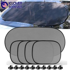 5Pcs Car Rear Back Window Sun Shade Cover Baby Shield Screen Mesh UV Block Visor Baby Sunshade price