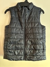 Cat & Jack Kid Boy Girl Solid Black Nylon Polyester Lined Full Zip Puffer Vest M Boys' Vest price
