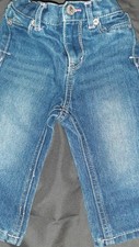 Cherokee Blue Denim Pull-On Jeans 12M Straight Leg ElasticWaistPockets Baby Girl Baby Leggings price