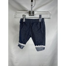 Baby Girls Dark Wash Denim Leggings Lace Trim CrochetJeggings6-9 Months RN120160 Baby Leggings price