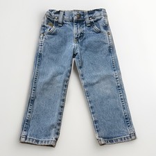 Toddler 24 Months 2T Vintage Wrangler Jeans Adjustable Waist Band Straight Leg Baby Leggings price