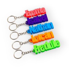 3D Personalised Keyring - Party Bag / Gifts / Name Tags / School Bag / Travel School Bag price