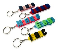 3D Personalised Keyring - Party Bag / Gifts / Name Tags / School Bag / Travel School Bag price