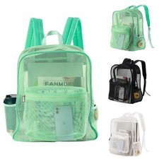 Clear Mesh Backpack Heavy Duty See Through School Bag For Students Men Women School Bag price