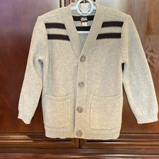 Boy’s Cardigan Sweater, 4-5, Tea, V-Neck, Grey, Excellent Condition Boys' Cardigans price