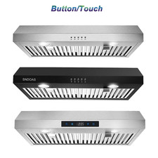 30 inch Kitchen Under Cabinet Range Hood 600CFM Cook Vent Black/Sliver LEDs New Built-in Range Hoods price