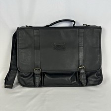 Vintage Bill Blass Leather Briefcase Messenger Bag Black Multi Pocket Work Briefcase price