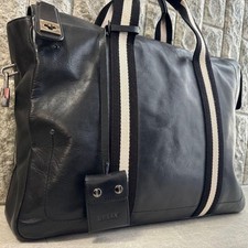 BALLY Trainspotting Briefcase Business Bag Leather Black Mens Used From Japan Briefcase price