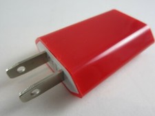 1x Red LONG USB AC Wall Charger for All iPhone Galaxy Blackberry Cables Mobile Phone Charger price