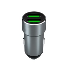Dual Ports Car Charger USB 2.4A Fast Car Charger 2 Port Adapter Aluminium Mobile Phone Charger price