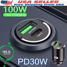 100W Super Fast Phone Car Charger Adapter USB Type C For iPhone Samsung Android Mobile Phone Charger price