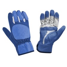 MeiLang Leder Gartenhandschuhe, Handschuhe für Damen, S, blau Damen-Handschuhe price