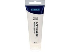 STYLEX Acrylfarbe 83 ml, Titanweiß Künstlerfarbe Acrylfarben Tuben Malen Farben Acrylfarbe price