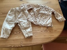 Mädchen Baby Sommer Stoffhose Lange Hose Langarm Bluse Gr. 68 H&M Baumwolle Baby-Bluse price