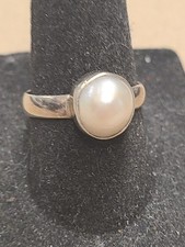 Sterling Silber Perlen Ring Größe 7,5 Pearl Ring price