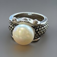 Honora Sterling 925 großer Perlenring - Größe 7 Pearl Ring price