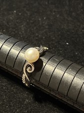 Echter Perlenring 925 Sterling Silber Kristallring Gr. 6,75 Pearl Ring price