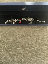 SWAROVSKI SILBER ARMBAND MIT 3 CHARMS UND BOX Swarovski Bracelet price
