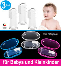 Zahnbürste Fingerzahnbürste Baby Kleinkind Kind Hygiene sanft Silikon + Reisebox Baby-Gum Brush price