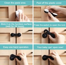 1 Stück/5 Stück/10 Stück Kindersicherung, Schubladen, Toilettensitz, Kühlschrank, Backofensicherung 3M Baby-Toilet Sitzschloss price