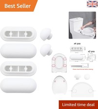 6 Stück Toilettensitz Puffer, Toilettensitz Stoßstangen, Toilettensitz Puffer Weiß Schiebe... Baby-Toilet Sitzschloss price
