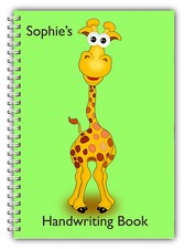 A5 PERSONALISIERTE KINDER NOTIZBÜCHER / 100 SCHREIBEN HAND SCHREIBEN ÜBUNGSPAPIER / 04 Handwriting Notebook price