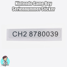Seriennummer Sticker für GameBoy Classic & Color Serial Number Sticker Label Label price