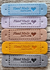 5x Hand Made mit Herz - Label Etikett - Neu Label price