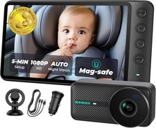 5" Magnetische Baby Auto Kamera 1080P IPS Monitor Nachtsicht Zoom/Spiegel Modi Baby-Monitoring Spiegel price