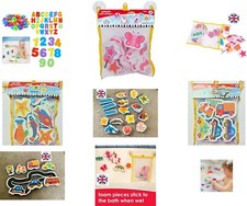 Baby Badespielzeug Spaß Sicher Schaum Form Aufkleber mit Aufbewahrungsnetz Kleinkind-Weihnachtsgeschenk Baby-Bath Net price