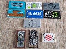 LEGO® 87079 Fliese 2x4 Platte Tile Aufdruck Sticker Aufkleber "FARBE WÄHLEN" Radiator Zubehör price