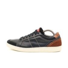 Lee Cooper Herren Classic Sneaker Schuhe Schwarz Braun Leder Komfortabel EU 41 Herren-Classic Schuhe price