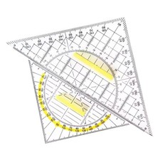 2-teiliges Set Quadrat Winkelmesser Dreieck Lineal Zeichnen Zeichnen Geometrie Messen Measuring-Drawing Set price