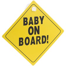 infactory Schild "Baby on Board" mit Saugnapfbefestigung, PVC, 135 x 135 mm Baby-on Board price