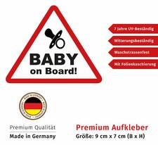 Aufkleber Baby on Board Schild Sticker Waschstrassenfest und UV-Beständig Baby-on Board price
