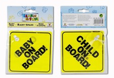 LEARN & FUN Baby on Board Schild Saugnapf Autoschild 13 x 13 cm Baby-on Board price
