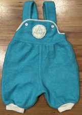 Vintage 90er Baby Latzhose Latzhose türkis Gr. 0-6 Monate I Love Mummy Baby-Overalls price