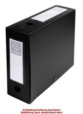 EXACOMPTA Archivbox mit Druckknopf, PP, 80 mm, schwarz Archivbox price