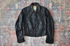 Levi's Vintage Clothing Schwarz Leder Kosaken Jacke Menlo Aero Herren XS Damen S Herren-Leather Clothing price
