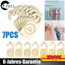 7x Baby-Holz-Schrankteiler Kinderzimmer-Schrank-Kleider-Organizer zum Aufhängen Babyzimmer Kleiderschrank price