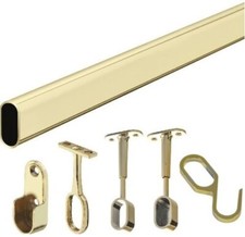 Gedotec Kleiderstange Schrankstange Garderobe Schrankrohr oval 30 x 15 Messing Babyzimmer Kleiderschrank price