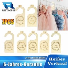 7x Baby-Holz-Schrankteiler Kinderzimmer-Schrank-Kleider-Organizer zum Aufhängen Babyzimmer Kleiderschrank price
