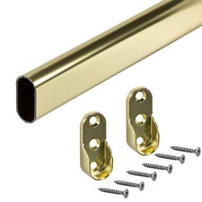 Kleiderstange gold Schrankrohr Oval Schrankrohr Garderobenstange Ovalrohr SET Babyzimmer Kleiderschrank price